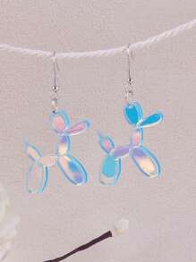 1 Pair Cute AB Color Puppy Animal Design Women's Earrings, Party Jewelry Decoration