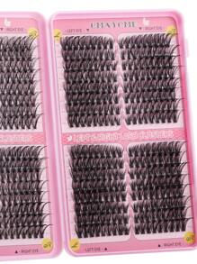 Libro de pestañas postizas con 576 racimos de rizos tipo D de alta capacidad, 30D+40D+50D+60D mezcla de longitudes de 8-16 mm, para maquillaje DIY y belleza. Pestañas postizas negras suaves y densas que amplían y embellecen los ojos, con extensiones de pestañas individuales gruesas y esponjosas, adecuadas para principiantes, para uso diario, viajes, fotografía, reuniones, bodas y maquillaje.