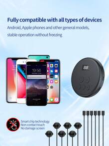 Smart Screen Clicker Game Assistant - Live Streaming Assistant/Clicker Screen Clicker Large Screen Phone Automatic Connection Device Live Streaming Assistant Touch Screen Mute Clicker Connection Device Efficient Click Game Loop Speed Click Fully Compatible With Android, Apple And Other Universal Models