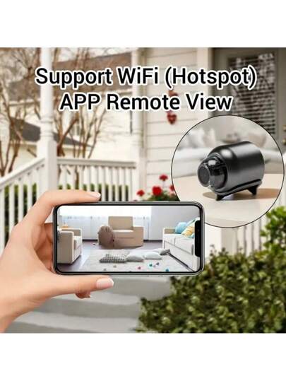 1pc High Definition Mini WiFi Security Camera, 2.4G Monitoring Camera Night Vision Motion Detection, Home Surveillance Monitoring, Elderly Children Care, Built In Vision, USB Powered, Supports Cloud Storage Micro SD Card Ideal Baby, Pet Security, Perfect As Holiday The Family view 3