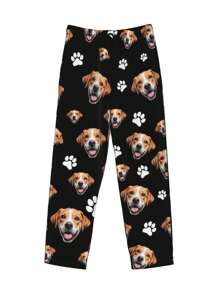 Spring Men Custom Print Casual Lounge Pants Pajama Bottoms - Multicolor - View 5