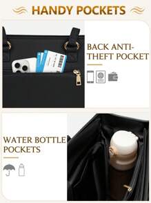 NEWHEY Laptop Bag For Women 15.6 Inch Leather Tote Bag 2pcs Set Professional Work Bag Large Office Computer Bag Teacher Bag - Multicolor - View 12