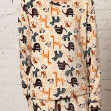 ***Check The Measurements Carefully*** Children's Pajama Set/Fleece Ultra Soft/Boy, Unisex. - Beige - View 2