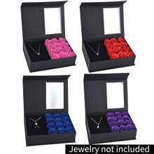 1pc Ins Style Rose Gift Boxes (Jewelry Not Included), Rose Material, Gift Box Material Is And Paper, Can Be Matched With Various Jewelry, Ins Style, Light Luxury, High-End, Gift Box Suitable For Home Decoration, Wedding Gifts, Wedding Anniversary Gifts, Girlfriend Gifts, Mother's Day Gifts.