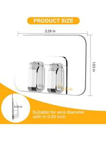 50 piezas de clips para luces de cuerda de exterior con tiras adhesivas - a prueba de agua, resistente a los rayos UV, sin daños, instalación sin herramientas, adecuado para Navidad, patio, jardín, decoración de balcón, clips para colgar luces