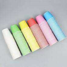 100个迷你纸杯 - 适用于超市抽样、漱口水、水果零食和派对饮料 - 高品质、零食杯、生日、圣诞节、酒店 - 彩色 - 查看 14