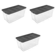 200 Quart Stacker Box, Clear Plastic Bin With Lid, Dark Gray, 3 CountLaundry Bags Back To School - Dark Grey - View 1