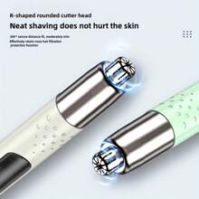 1pc USB Rechargeable Nose & Ear Hair Trimmer With Stainless Steel Head, Type-C Charging, Nose Hair Trimmer, Portable Design For Men & Women