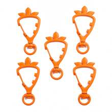 8pcs Multi-Color Enameled Carrot Shaped Connectors, Keychain, Bag, Doll, Jewelry DIY Accessories