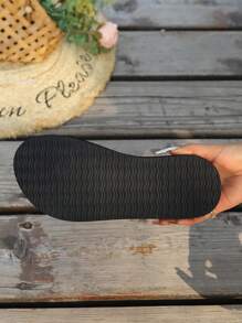 Wide Fit Yoga Shoes Women's Platform Espadrilles Slippers, Lightweight Open Toe Non Slip Beach Slides Shoes, Casual Outdoor Sandals Leopard Print Flip Flops,Spring Summer Outfits - Multicolor - View 4