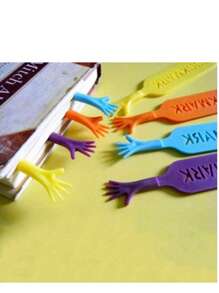 1pc Funny Finger Bookmark Creative Student Reading Book Memo Notebook Novel Page Marker - Multicolor - View 1