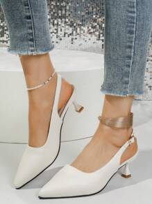 2025 neue Mode Elegant und vielseitig High Heel Spitzschuh Damenschuhe