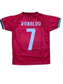 Playera De Ronaldo Portugal 2025 Deportiva Niños - Rojo - Ver 1