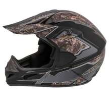 Adult Frenzy Mossy Oak MX Off-Road Motocross ATV Dirt Bike Helmet DOT Approved Size: X-Large - Black - View 3