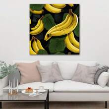 1 Piece Home Kitchen Wall Decor Framed Canvas Banana Pattern Home Decor Framed Canvas Wall Art Paintings For Living Room - Canvas Framed Print Wall Artworks Bedroom Decoration Office Wall Decor - 彩色 - 查看 4