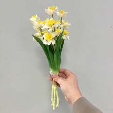 Kleine, frische, weich anzufühlende Simulation Gummi Griff Bund Narzissen hochwertige Wohnzimmer Blumenarrangement Dekoration Ostern