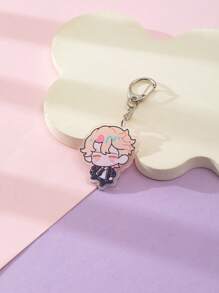 1 件亚克力可爱卡通外星人舞台与伊万提尔卡通人物风格主题钥匙扣吊坠背包装饰/包包配件/书包配件/钱包吊坠/朋友礼物 - 彩色 - 查看 7