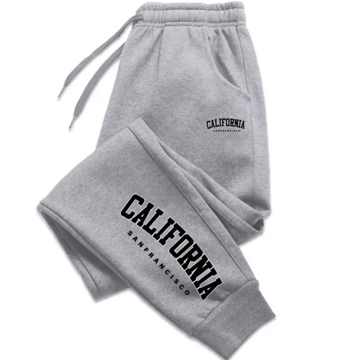 California Printed Jogger Fashion Streetwear Sporty Style Basic - Xám - Xem 1