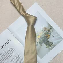 1 pieza Corbata de unicolor y simple, duradera, versátil, de moda, adecuada para la decoración de la vida diaria