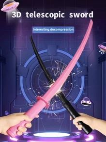 2 件/套 3D 重力飞刀玩具、刺客剑投掷道具礼物、动漫和游戏周边产品 - 彩色 - 查看 2