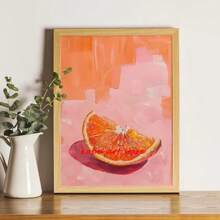 1 件墙面艺术海报无框现代复古餐饮水果橙子鳄梨番茄咖啡海报和印刷品帆布画墙壁艺术图片用于食物厨房装饰
