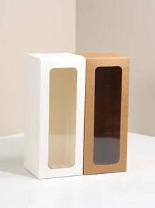 20Pcs Macaron Boxes With Clear Window DIY Paper Box Cake Packaging Box Dessert Transparent Cookie Boxes For Wedding Home Party Birthday Baptism Party Gift Box Suitable For Wine Glasses, Candles, Weddings, Bridal Shower And Gift Packaging - Multicolor - View 7