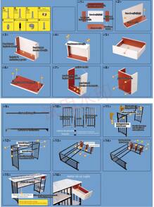 Tocador moderno minimalista, superficie de mármol elegante, estructura metálica dorada - Multicolor - Ver 5