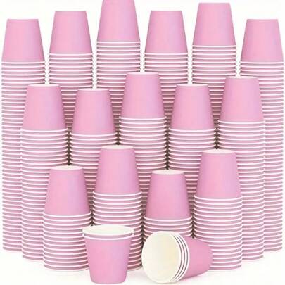 100个迷你纸杯 - 适用于超市抽样、漱口水、水果零食和派对饮料 - 高品质、零食杯、生日、圣诞节、酒店