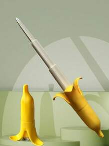 1 Stück, einziehbares Bananenschwert Requisit, große Bananen-Frucht-Schwerter - trickreiches Requisit für einziehbar, Geburtstag, Feiertage, Internet-Mode, beliebte Geschenke, kreative einziehbare Plastikformen