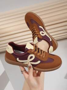 2026新款女士平底休闲运动鞋 - 棕色 - 查看 4