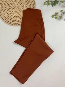 Sullyn_modas High Waist Pants - Marrom Chocolate - View 3