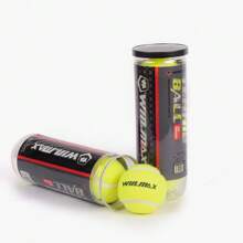 WIN.MAX 3pcs/Set High Elastic Rubber Tennis Balls, Professional Competition & Training Use, Suitable For Beginners & Teenagers, Applicable For Training, Match, Massage And Ball Machines, Tennis Court Specific - Yellow - View 5