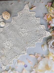 1 pièce de dessous de verre crocheté de 10"x16", fait main, convient pour la décoration intérieure, le salon, la salle à manger, le bureau, la chambre, le bureau. Applicable pour diverses occasions : fêtes, Noël, mariage, Thanksgiving, Nouvel An, Fête des Pères, Fête des Mères, etc. Fabriqué en fibre végétale, doux et agréable pour la peau. - Beige - Voir 4