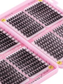 Libro de pestañas postizas con 576 racimos de rizos tipo D de alta capacidad, 30D+40D+50D+60D mezcla de longitudes de 8-16 mm, para maquillaje DIY y belleza. Pestañas postizas negras suaves y densas que amplían y embellecen los ojos, con extensiones de pestañas individuales gruesas y esponjosas, adecuadas para principiantes, para uso diario, viajes, fotografía, reuniones, bodas y maquillaje.