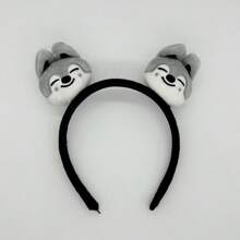 OUZEY SKZ KPOP STAY Stray 15cm Anime Cartoon Personalized Headband, Grey Wolf Yellow Chicken Cartoon Animal Hair Accessory, Fan Support Music Festival Concert Matching Headband.STAY Fan Gifts, Birthday Gifts, Couple Gifts, Party Gifts