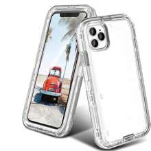 三合一加厚高清透明手机壳，TPU+PC 混合材质透明防震防摔手机壳适用于 Apple 17/17Pro/17Promax/16/15/14/13 Pro Max X XR、Galaxy S25/S24/S23 Ultra Plus、Honor、Redmi Note、小米 - 無色 - 查看 2