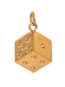 1件不锈钢时尚DIY项链，包含星星、心形、蝴蝶、钥匙、辣椒吊坠，18K镀金，防水防汗，适合派对和日常佩戴，女士礼物，情人节礼物，女士首饰 - 金色 - 查看 12