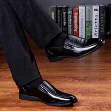Men's Simple Business Casual Shoes A Slip-On Loafers - màu đen - Xem 3