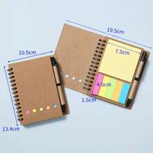 5 pièces/set Cahiers à spirale lignés, petits blocs-notes et trousses à crayons, bloc-notes de poche, convient pour les entreprises, le bureau, les fournitures scolaires, les fournitures scolaires, la rentrée scolaire