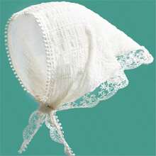 Vintage Dreieck Schal aus Spitze, französischer Streamer Stirnband Sonnenschutz Dutt Hut Seidenschal Damenschal, pastoral elegantes Stirnband, Spitzenrand Haarzubehör, Haarband, Haarreifen