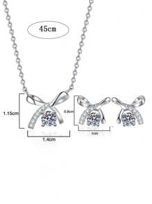 3 件 925 纯银 1.1 克拉莫桑石蝴蝶耳环项链套装，优雅的女性珠宝礼物，适合日常佩戴、派对、节日、情人节、母亲节、结婚纪念日