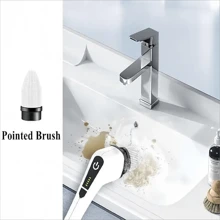 7-in-1-Turbo-Schrubberbürste für die elektrische Reinigung, kabellos, verstellbar, Fensterreinigungsbürste, Reinigungswerkzeuge für Badezimmer und Küche