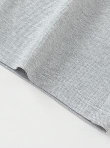 Balabala 男孩寬鬆版型夏季短褲，休閒時尚 - 淺花灰 - 查看 6