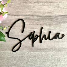 Personalisierte Metallbuchstaben - Individuell lasergescnittener Name - Kalligraphie Namensschild - Babynamen Wanddekoration - Metallkunst - Wohndekoration - Hochzeitshintergrund - Individueller Text - Jede Schreibschrift-Schriftart - Kinderzimmer Babyzimmer Deko Geschenke Geburtstag Abschluss, Multifunktional, Robust, Schimmelbeständig, Dekorativ, Wieder verwendbar, Exquisit, Stilvolle, hochwertige, farbige, moderne, individuelle, personalisierte, einzigartige, ideale Geschenke für ihn, ideale Geschenke für sie, Freund, Vater, Freundin, Mutter, Familie, Freunde, Tea Room, Zuhause, Garten, Büro, für Jahrestage, für Valentinstag, für Muttertag, für Geburtstage, für Vatertag, für Abschluss, für Hochzeiten, für Einweihung - Schwarz - Übersicht 11