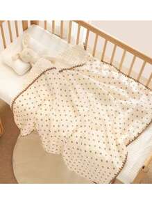 بطانية ناعمة ومريحة ذات نمط دب كرتوني للأطفال للأربع فصول, بطانية كبيرة مبطنة للأطفال لحمايتهم من تكييف الهواء أثناء القيلولة, لحاف صغير للحماية من البرد لمكاتب البالغين, رداء حماية من الرياح للسيارة