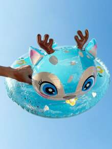 1pc Kids Pool Swim Seat Chair, Cute Inflatable Floating Pool Seat With Dual Handles, Swimming Ring For Children, Baby Underarm Floating Circle, Summer Swimming