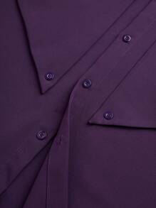 2pcs Men's African Dashiki Set, Symmetric Patchwork Design, Button-Up Long Sleeve Shirt, Elastic Waist Pants, Casual Streetwear Outfit, Suitable For Parties, Dates, Weddings, Cultural Events, Traditional Ceremonies - View 6