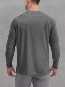 EKLENTSON Men's Summer UPF50+ UV Protection T-Shiets Outdoor Sports Long Sleeve Tees Lightweight Quick Dry Breathable Shirts Gym Workout  Rash Guard Tops - Dark Grey - View 8