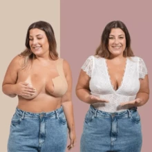 Fita Up® Original – Fita Para Sustentação dos Seios | Dermatologicamente Testada | Invisível Para Vestidos, Blusas e Conjuntos Femininos - Marrom - Visão 4