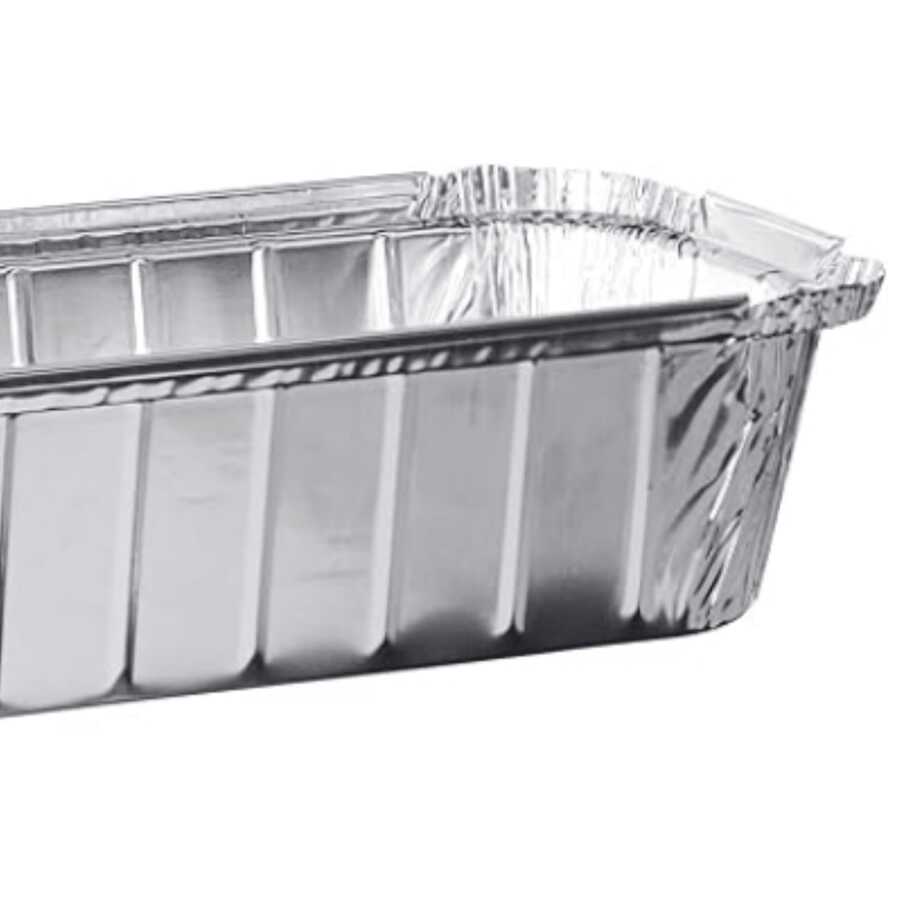 3 Lb 25 Pack Disposable Loaf Pans Aluminum Tin Foil Meal Prep Bakeware - Cookware Perfect For Baking Cakes, Bread, Meatloaf, Lasagna 3 Pound 11'' X 5'' X 2.75'' - 銀色 - 查看 1